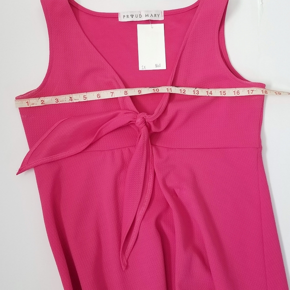 NWT Pink Sleeveless Empire Waist Dress - Picture 7 of 9